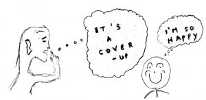 Cover-Up - drawing by Harvey Dog 2019