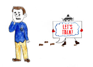 Let's Talk - drawing by Harvey Dog 2020 Large