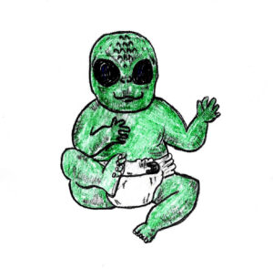 Alien Parables - drawing by Harvey Dog 2021