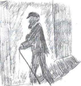 Walking Man - Drawing by Harvey Dog - early 2000's