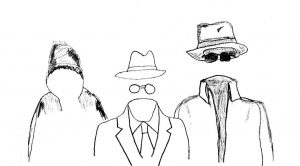 Invisible Men - drawing by Harvey Dog 2020